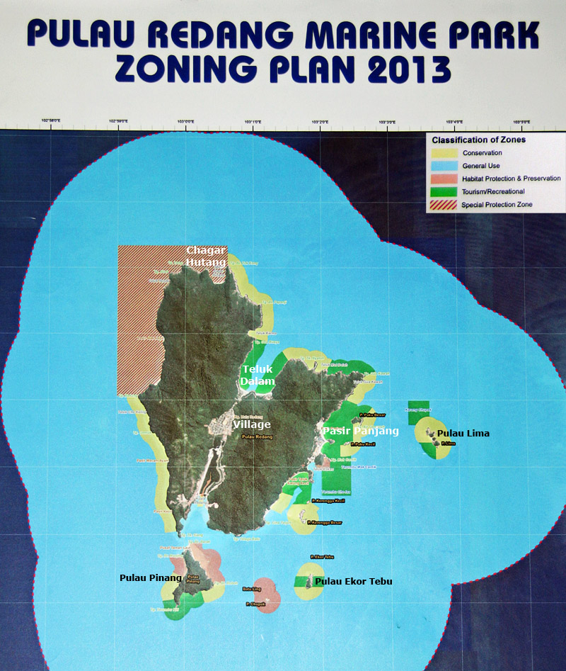 Redang Marine Park Karte