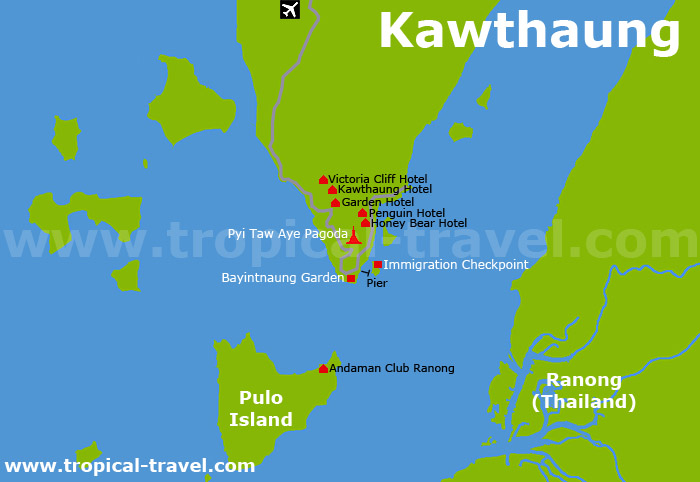 Ranong_Kawthaung Karte