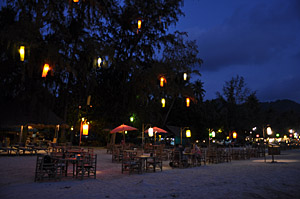 Dining on the beach