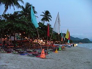 blue hour am Strand