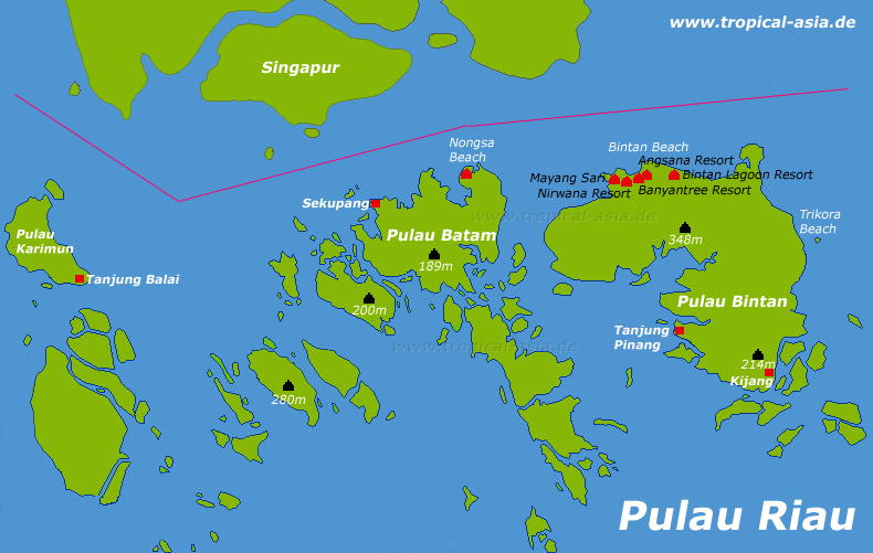 Pulau Riau Karte